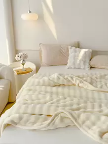 1 Stück dicke weiße Kunstfell Decke, weich und hautfreundlich, Bettwäsche, Sofaüberwurf, Büropause, Geschenk. Korallenfleece Decke für alle Jahreszeiten, Lässig.