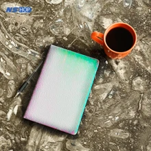 Cuaderno Tornasol Azul-Morado de Rayas - Azul menta - Ver 5