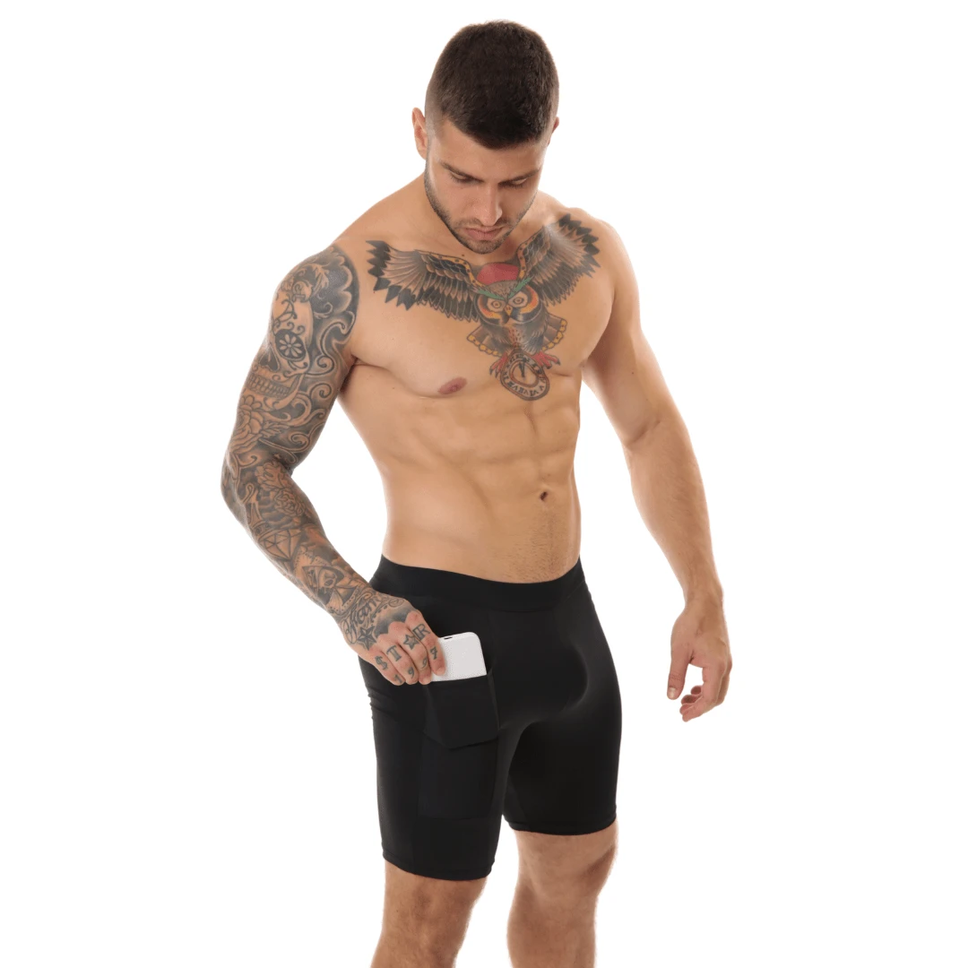 Men Thermal Underwear Sets - 黑色 - 查看 1