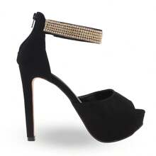 Women Heeled Sandals - 黑色 - 查看 6