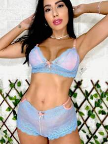 Women Sexy Lingerie Sets - 淺藍色 - 查看 1