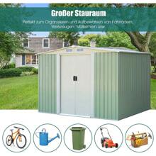 Tool Shed, Tool Shed, Garden Shed, Tool Cabinet, Metal, With Window, Outdoor, Choice Of Colors (Green) - Green - View 4