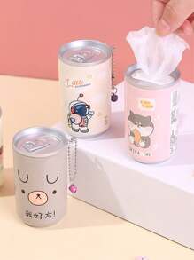 1 Pack Of 3 Cans Random Color And Patterned Mini Can Wet Wipes (Please Refer To The Last Picture) - Multicolor - View 3