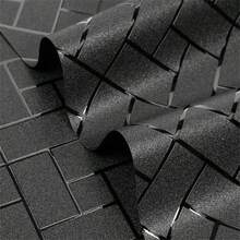 1卷靜電貼窗花膜,啞黑色霧面對角網格裝飾玻璃膜,保護隱私（提供1m、2m、3m、4m和5m）可選擇 - 黑色 - 查看 3