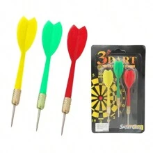 塑膠飛鏢,搭配合金鏢頭和尖頭,適合初學者訓練 - 彩色 - 查看 1