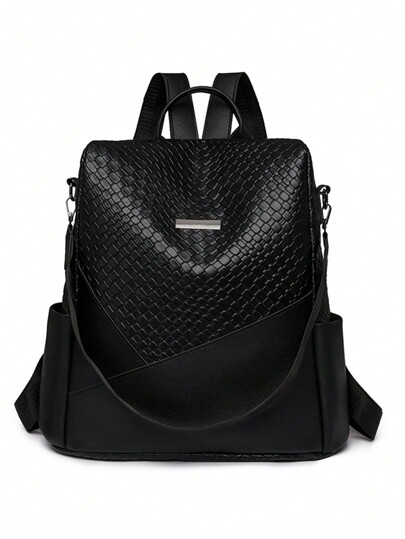 Fashionable Women's Travel Leopard Print Multicolor Large Capacity Anti-Theft Student Backpack, Street Style, School Backpack