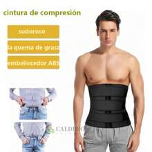 Faja Reductora Sauna Gym Moldeadora Neopreno Para Hombre,Cinturón de hombres deportivo cintura, de aptitud física abdominal banda, sudor & control de barriga cintura - Gris - Ver 6