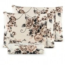 Fitted Sheets - Brown Floral Straw - View 1