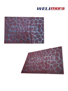 Alfombra De Bienvenida Antideslizante Y Duradera Con Textura Atrapapolvo (59x39.5 Cm) Tapete Para Exterior De Fácil Cuidado - Rojo - Ver 2