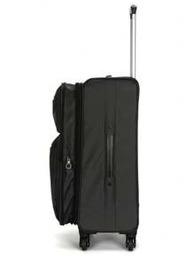 SUISSEWIN 1 件牛津布拉杆箱行李箱 20 英寸超轻软箱登机箱旅行箱便携式随身行李箱旅行度假蜜月邮轮返校男女学生书包学校配件学校用品 - 黑色 - 查看 4