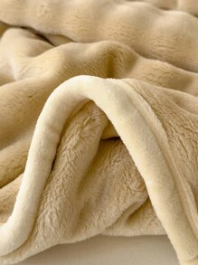 1 Stück weiße dicke Kunstfell Decke, hautfreundliche weiche Textilien für Zuhause, kuschelige warme Decke für Bett, Sofa, Büro, Geschenke, Korallenvelours, ganzjährig verwendbar, lässig