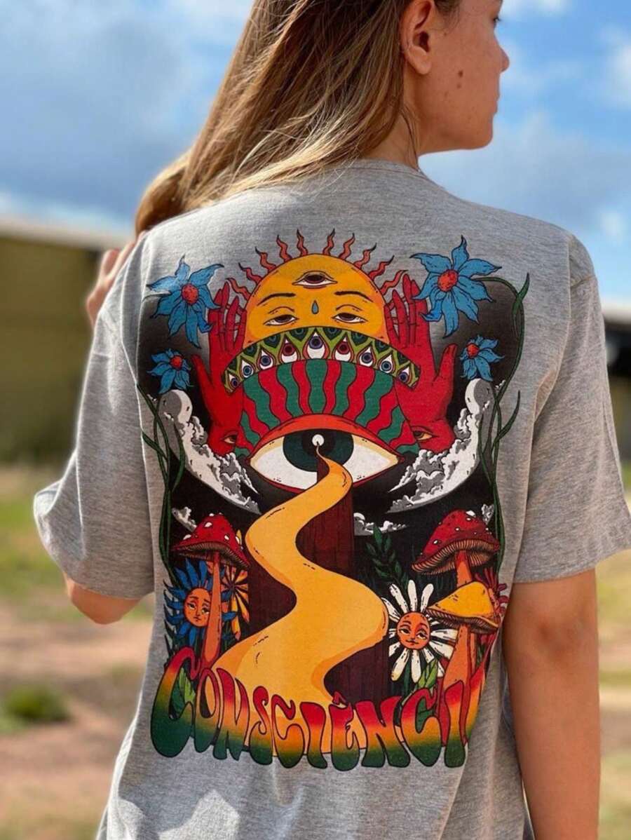 Women T-Shirts - 灰色 - 查看 1