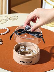 1pc High-End Light Luxury Jewelry Organizer Box For Living Room Home Use - White - View 6