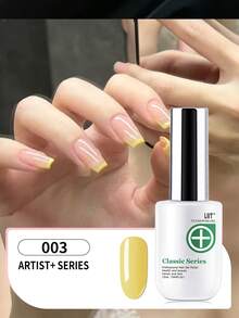 Yellow Gel Nail Polish, 13ml UV Curable Gel Nail Polish For Nail Art DIY Nail Polish, Color 003 Cream - Yellow - View 1