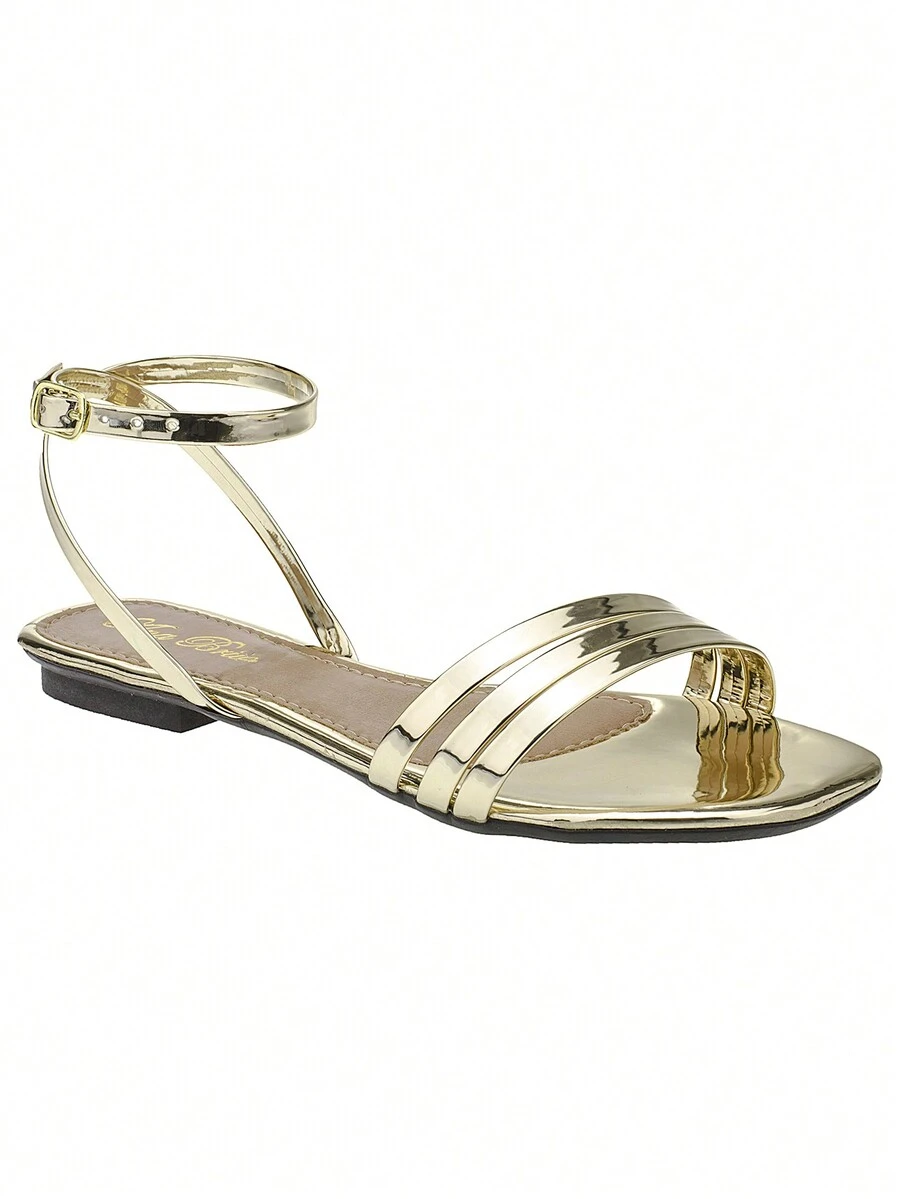 Women Slides - 金色 - 查看 1