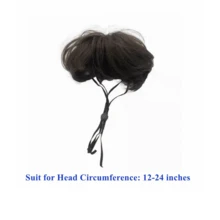 1 件宠物假发，假发宠物头饰，宠物万圣节装扮配件，适用于狗和猫 - 黑色 - 查看 2