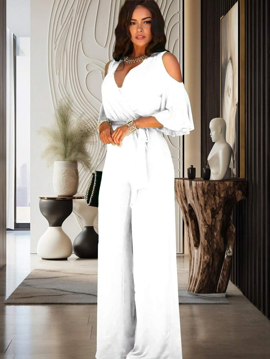 Palazzo  Con Mangas Abiertas Aun Costado - Blanco - Ver 1