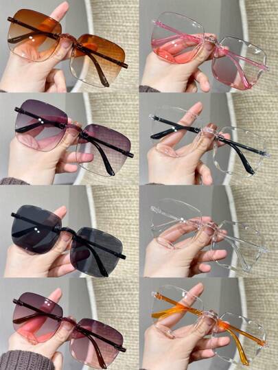 1 Pair Unisex Square Casual Outdoor Street Style Beach Party Fashion Glasses For Summer Beach Vacation,Outdoor,Travel