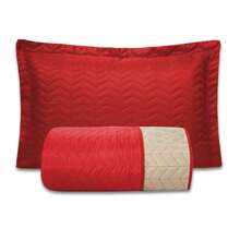 Quilts - 紅色/稻草色 - 查看 2