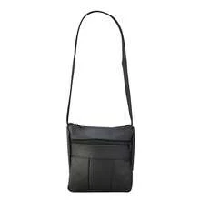 Mariconera Clásica de Piel para Dama - Negro - Ver 1