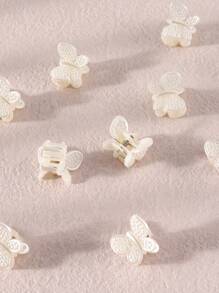 10pcs/Set Minimalist Butterfly Hair Clips For Teen - Beige - View 2