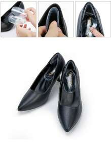 2pcs Comfortable & Anti-Slip & Soft Silicon Gel Heel Pads For Shoes, Reduce Size - Transparent Extension - View 8