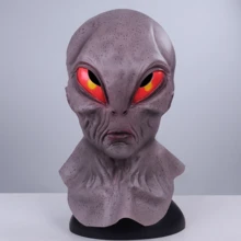 1pc Multicolor Latex Et Alien Head Mask Suitable For Costume Party, Gathering With Friends, Cosplay, Etc. - Multicolor - View 8