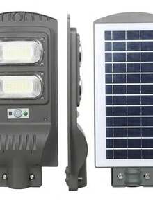 FOUND HOME Lámpara Solar 60w Luminaria Suburbana Alumbrado Con Brazo exterior jardin  suburbana pisos patios terrazas - Negro - Ver 4