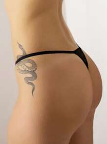 Bragas De Tanga Transpirables Con Estampado De Encaje Y Dibujos Animados Para Mujer