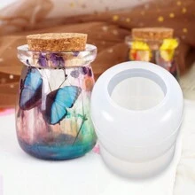 1 Miếng Bình Nhựa Khuôn Silicone , Nhựa epoxy Khuôn silicon , DIY Silicone Chai Khuôn Đối với Bình , Chai lưu trữ , Đồ trang sức Kẹo Thùng đựng hàng , Chậu hoa , Nhà  Đồ trang trí Món quà - trắng - Xem 8