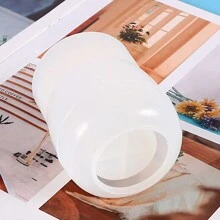 1 Miếng Bình Nhựa Khuôn Silicone , Nhựa epoxy Khuôn silicon , DIY Silicone Chai Khuôn Đối với Bình , Chai lưu trữ , Đồ trang sức Kẹo Thùng đựng hàng , Chậu hoa , Nhà  Đồ trang trí Món quà - trắng - Xem 9
