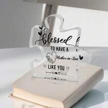 1入透明積木拼圖丙烯酸招牌,岳母生日禮物,岳母聖誕節禮物,岳母新年快樂禮物,我愛你的禮物給岳母,岳母最好的禮物,送岳母的我的愛禮物,創意美學家居辦公室裝飾禮物,桌上裝飾品,紀念品,理想的精美禮物,藝術工藝飾品禮物,入戶禮物,式丙烯酸紀念品,感謝禮物,桌上裝飾招牌 - 無色 - 查看 5