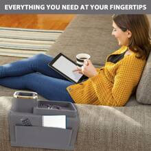 Đi văng Giá giữ tách Cái mâm Không trượt Sofa Chỗ để tay Cái mâm Silicone Sofa Giá giữ tách Đa chức năng Đi văng Chỗ để tay Cái mâm Màu xám Đi văng Caddy Với Giá giữ tách Đối với Cốc Kính Điều khiển từ xa Điện thoại - Xám - Xem 6