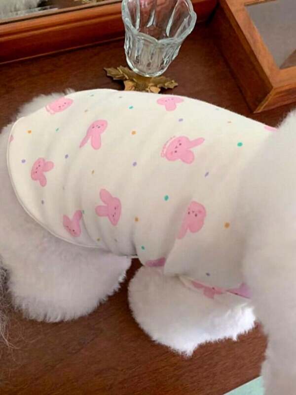 Gilet Per Animali Domestici Con Graziosi Cartoni Animati, Abiti In Pile Per La Primavera/estate Per Cani Di Taglia Piccola E Media, Design A Maglia Che Si Tira Facilmente Dalla Testa