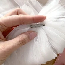 1 件可拆卸蝴蝶结配饰，带胸针和肩带，适用于礼服、婚纱肩部装饰秋装女士 - 彩色 - 查看 7