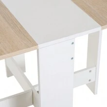 HOMCOM Mesa de Comedor Plegable Cocina Salón Mesa Auxiliar con 2 Alas Abatibles Ahorra Espacio Diseño Moderno 103x76x73,5cm Madera - Multicolor - Ver 9