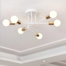 Nordic Living Room Lamp American Style Ceiling Lamp With Multiple Branches For Bedroom, Dining Room, And Household Lighting (Bulbs Not Included)
