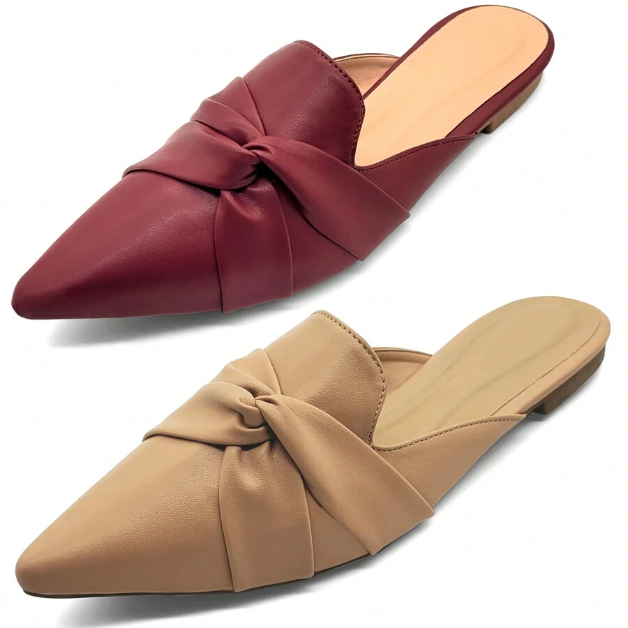 Women Flats - 瑪莎拉酒 + 皮膚 - 查看 1