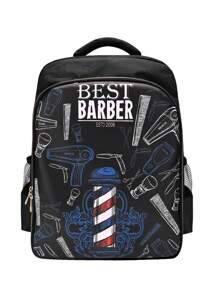 Hairdressing Tool Backpack, Hairstylist Dual-Shoulder Tool Bag With Hairdryer & Electric Clipper Function, Large Capacity Hair Styling Tool Storage Backpack - Multicolor - View 14