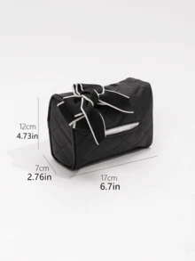 1pc Soft PU Leather Car Tissue Box Car Sun Visor Type Block Hanging Container Towel Napkin Holder Paper Rack Organizer Storage Bag - Black - View 2