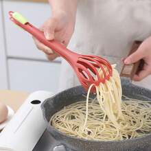 1入組多功能廚房工具套裝,包括蛋拂、食品夾、麵條鉗和蛋拂 - 藍色 - 查看 7