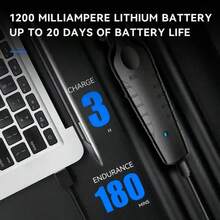 1入組kemei專業電動理髮器,搭載鋰電池和雕刻油頭,適用於理髮店,漸變電動修容器 - 黑色 - 查看 5
