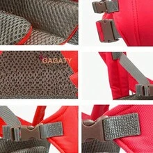 Baby Carrier 3 In 1 Ergonomic Adjustable Carrier Backpack Small Size Thickened Multifunctional Double Shoulder Baby Carrier; Easy-To-Use Front And Rear Baby Carrier - Red - View 3