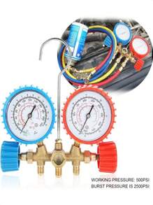 Manometros Refrigeración Manifold Manómetro Colector Para Aire Acondicionado - Rojo - Ver 6