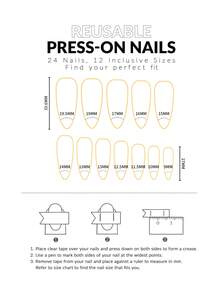 24 Piezas/set Uñas Postizas Con Pedrería Borealis Estilo Stiletto Adecuadas Para Fiestas,baile O Uso Diario - Blanco - Ver 5