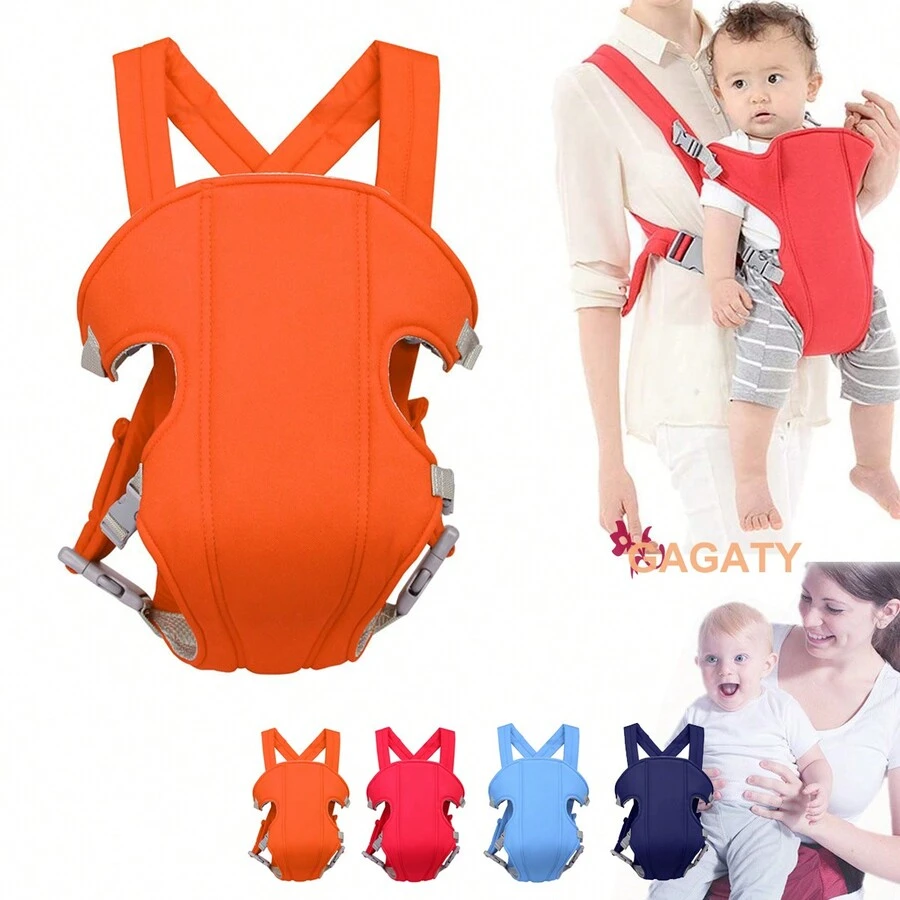 Baby Carrier 3 In 1 Ergonomic Adjustable Carrier Backpack Small Size Thickened Multifunctional Double Shoulder Baby Carrier; Easy-To-Use Front And Rear Baby Carrier - Orange - View 1