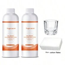 美甲刷清潔液120毫升2入組,適用於美甲沙龍清潔亞克力粉刷和指甲油刷,美甲畫指甲護理刷清潔劑 - 彩色 - 查看 1