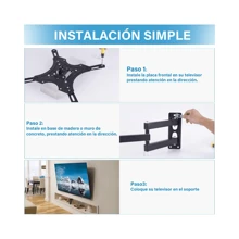 Soporte TV de 33 a 55 Pulgadas con Brazo Soporta peso de 22kg - Negro - Ver 4