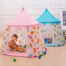 Foldable Castle For Kids Indoor Or Outdoor Toy - Pink - View 2