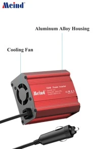 Inversor Para Coche Portátil De 150 W Con Dos Puertos Usb 12 V Dc A 220 V Ac, Inversor De Alimentación Para Coche - Rojo - Ver 3